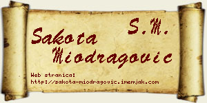 Šakota Miodragović vizit kartica